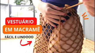 Saída de Praia de BAIXO CUSTO em Macramê! Vestuário Fácil de fazer em macramê!! FAÇA VOCÊ MESMO!!