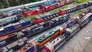 Locomotive Graveyard - Lordstown, OH (Drone Video)