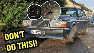 Caveman Breaks Precious Volvo 240 Parts