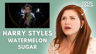 HARRY STYLES I watermelon sugar LIVE I vocal coach reacts!