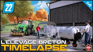 🇫🇷 Baling Hay, Spraying Fields, Feeding Calves, Removing Manure⭐ FS22 L'Elevage Breton Timelapse