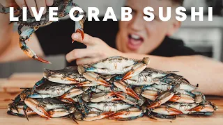 Live Soft Shell Crab Sushi