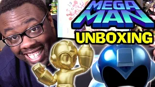 MEGA MAN Gold Amiibo Legacy Collection & Helmet Replica UNBOXING