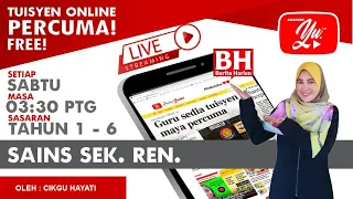 🔴 [LIVE] SAINS SEKOLAH RENDAH,SIFAT CAHAYA OLEH CIKGU HAYATI #10 #TUISYENPERCUMA