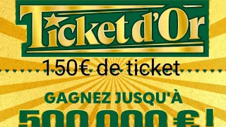 Grattage du 18 mai 🔥 150€ de ticket d'or 🤑🤑 on espère le mot or 🍀