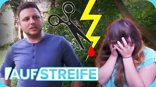 Bei DIESEM Pärchen geht's ab ⚡​😫​ Wer hat hier wen mit der SCHERE verletzt?​ | Auf Streife | SAT.1