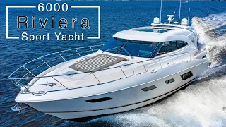 Riviera 6000 Sport Yacht - Luxury 60Ft Boat - Marketing Drone Video