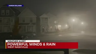 Powerful winds and rain