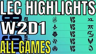 LEC Highlights ALL GAMES W2D1 Spring 2022 | Week 2 Day 1