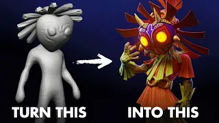 Majora Sculpting Zelda Timelapse in ZBrush