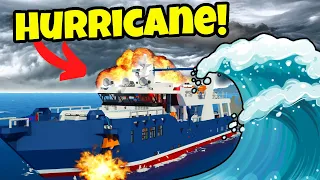 Captain Drives Boat Into HURRICANE In Stormworks!