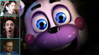 Реакция Летсплейщиков на скример Helpy / Ultimate Custom Night