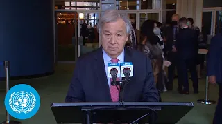 UN Chief on Ukraine following General Assembly Vote - Media Stakeout | United Nations