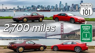 300zx & 928 drive the Pacific Coast -West Coast Road Trip | Everyday Driver Cars of the Past