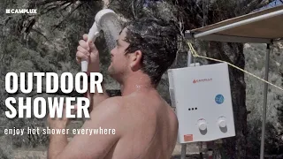 Ultimate Outdoor Shower Experience with CAMPLUX | Portable Shower Review and Setup Guide