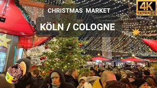 🇩🇪 Köln /Cologne, Germany Christmas Market Walking Tour 4K 60fps UHD