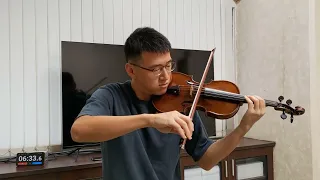 Wieniawski Violin Concerto No.2, 1st Mov. Self-taught amateur @ 3y4m