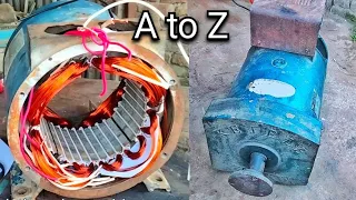 Amazing technique of generator rewinding connections and power test,