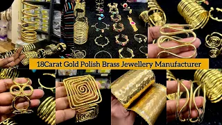 18k Gold Polish Brass Jewellery Manufacturer | Pure Brass Jewellery Collection Matte Gold Jewelry