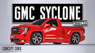 GMC Syclone Render - the all black baddest shortbed pickup makes a comeback