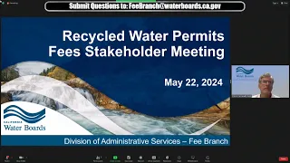 Recycled Water Permits Fees Stakeholder Meeting May 22, 2024