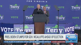 President Biden rallies for Gov. McAuliffe | Morning in America