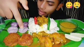 chicken leg piece or potato shop and chicken curry or salad eating 🤤😋.#eating #viral #food #mukbang