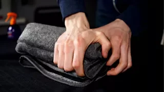 ASMR Felt bag that needs to have his back cracked