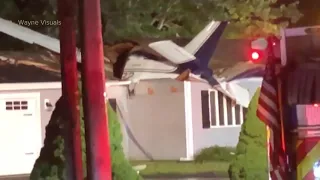 Small plane crashes into house in Groton, Connecticut