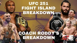 Coach Roddy's UFC 251 Fight Island Breakdown