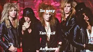 Guns N' Roses - It's So Easy (Lyrics/ Sub Español)