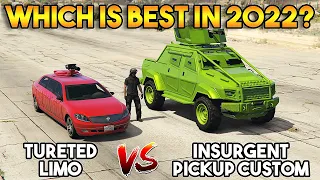 GTA 5 ONLINE : TURRETD LIMO VS INSURGENT PICK UP CUSTOM (WHICH IS BEST IN 2022?)