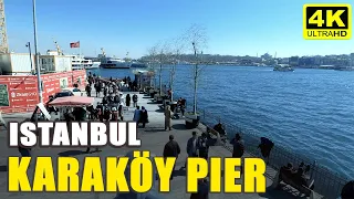 ISTANBUL CITY WALKING TOUR | KARAKÖY PIER  | 4K UHD 60FPS |TURKEY 2021