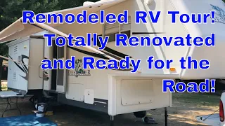 RV Tour of Our Renovated and Completely Remodeled Jayco Fifth Wheel Trailer. RV Life!