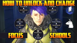 Let's Play Warframe - How to Unlock and Change Focus School