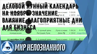 Деловой Лунный календарь на ноябрь: значение, влияние, благоприятные дни для бизнеса