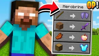 Minecraft,but herobrine trades op item