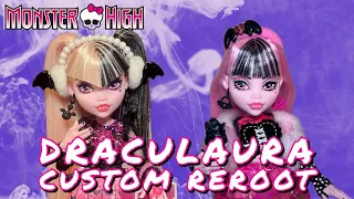 Draculaura in BLONDE?! Monster High Skulltimate Secrets Fearidescent Doll Reroot & Restyle!! 💕🦇⚰️