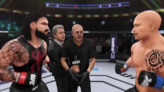 Roman Reigns vs. Dwayne Johnson (EA Sports UFC 3) - CPU vs. CPU - Crazy UFC 👊🤪