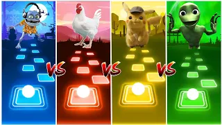 Alien Dance vs Pikachu vs Chicken Song vs Crazy Frog - Tiles Hop EDM Rush