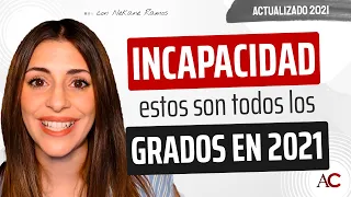 Estos son todos los GRADOS de INCAPACIDAD: ACTUALIZADO 2️⃣0️⃣2️⃣1️⃣