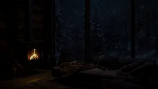 The ambience from the winter cabin with snowstorm price | Fireplace sounds to help you fall asleep