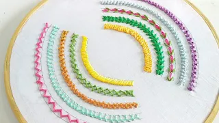 10 Decorative embroidery stitches for beginners/basic embroidery stitches by hand