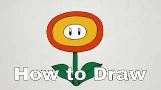 How to Draw: FIRE FLOWER from Super Mario