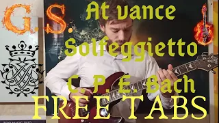 Solfeggietto (At Vance, C. P. E. Bach)  Guitar cover and lesson (TABS)