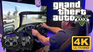 GTA 5 V (PS4 Xbox X or PS5) - Logitech G29 Wheel & Pedals - Grand Theft Auto V - How To Use A Wheel