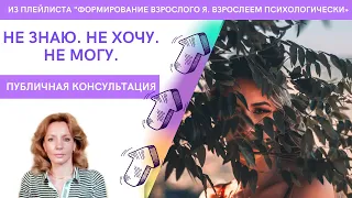 Не знаю. Не хочу. Не могу - публичная консультация | психолог Ирина Лебедь