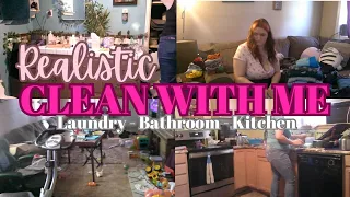 Realistic clean with me as a young mom with depression | cleaning motivation