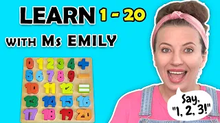 Toddler Learning Video with Ms Emily | Learn Numbers, Colors, Shapes and Counting 1 to 20