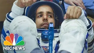 Russian Soyuz Rocket Launches First Astronaut From UAE To International Space Station | NBC News